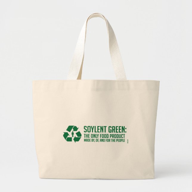 Bolsa Tote Grande Sacola verde de Soylent (Frente)