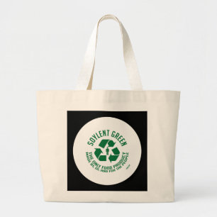 Bolsa Tote Grande Sacola verde de Soylent