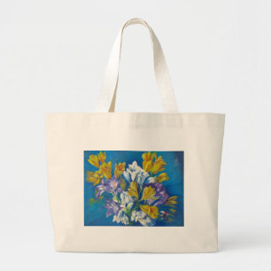 Bolsa Tote Grande Sacola vibrante do clássico do Posy do Freesia do