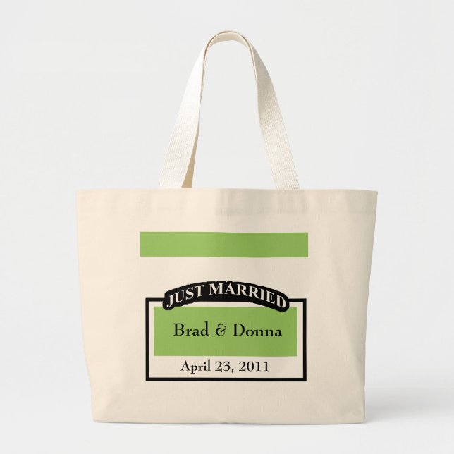 Bolsa Tote Grande Sacolas feitas sob encomenda do casamento (Frente)