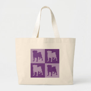 Bolsa Tote Grande Sacolas roxas de Puggy