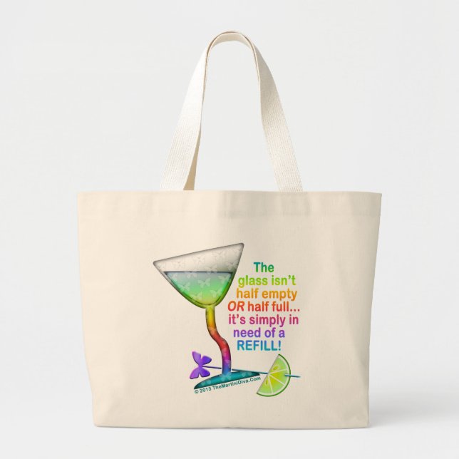 BOLSA TOTE GRANDE SACOLAS TOTES & MERCEARIA - COPO MEIO CHEIO (Frente)