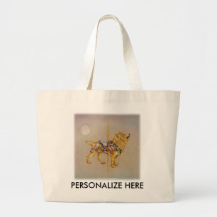 Bolsa Tote Grande Sacos de Tote - Carousel Lion SQ