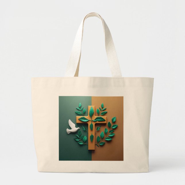 Bolsa Tote Grande Sacred Leaf Tranquility (Frente)