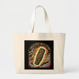 Bolsa Tote Grande Sage My Space and My Attitude Smudging Cleansing A