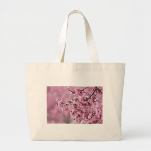 Bolsa Tote Grande Sakura Cherry Blossoms Pastel Pink Camadas