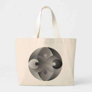 Bolsa Tote Grande Saldo B/W por Kenneth Yoncich