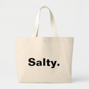 Bolsa Tote Grande salgado minimalismo de uma palavra design