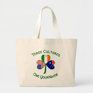 Bolsa Tote Grande Salsa Personalizada Austrália Irlanda EUA Trevo