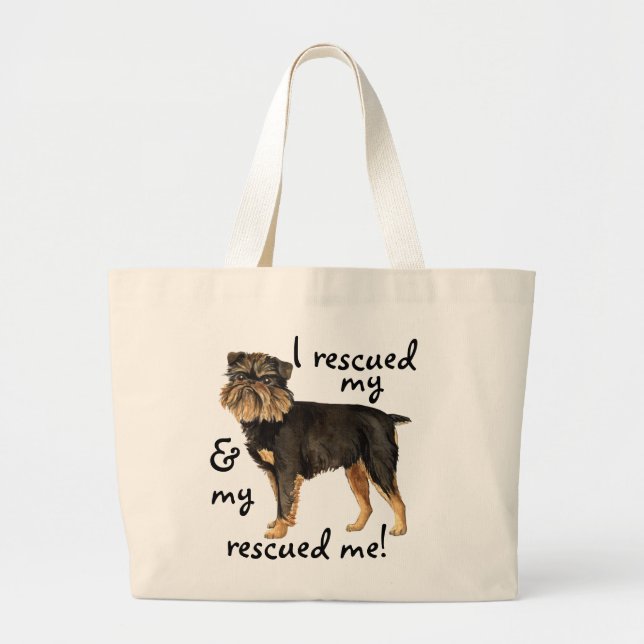 Bolsa Tote Grande Salvamento Bruxelas Griffon (Frente)