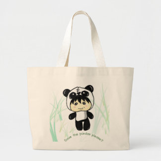 Bolsa Tote Grande Salvar as pandas satisfazem?