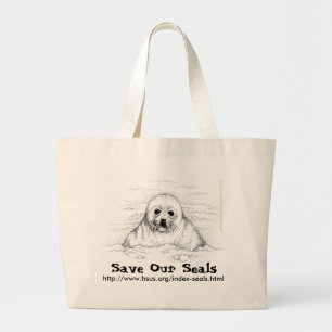 Bolsa Tote Grande Salve nossos selos