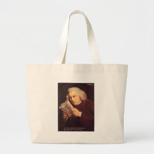 Bolsa Tote Grande Samuel Johnson Amor É Sabedoria Cartões de Present