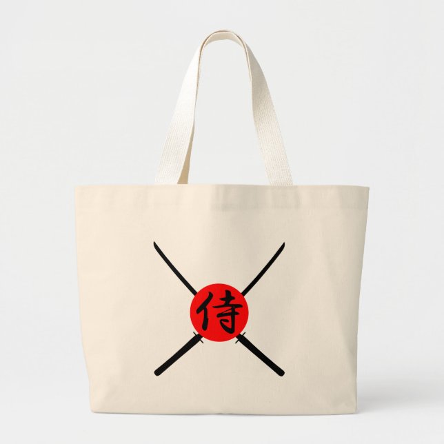 Bolsa Tote Grande SAMURAI - Espada & Kanji (Frente)