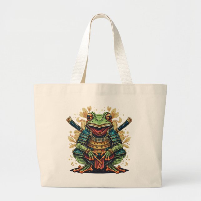 Bolsa Tote Grande Samurai frog warrior Jumbo Tote (Frente)