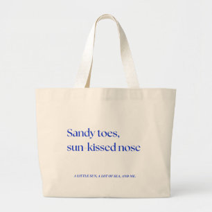 Bolsa Tote Grande Sandy Toes, Nariz Com Bico Sol Raiz de praia est
