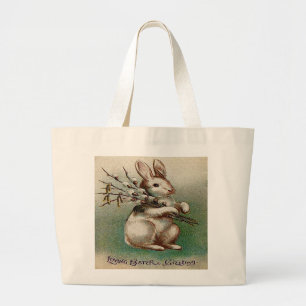 Bolsa Tote Grande Saudação Vintage Loving Páscoa