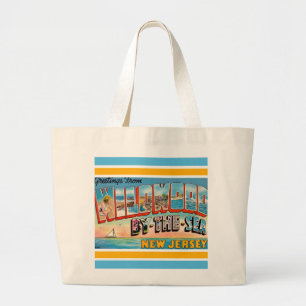 Bolsa Tote Grande Saudações de Wildwood by the Sea