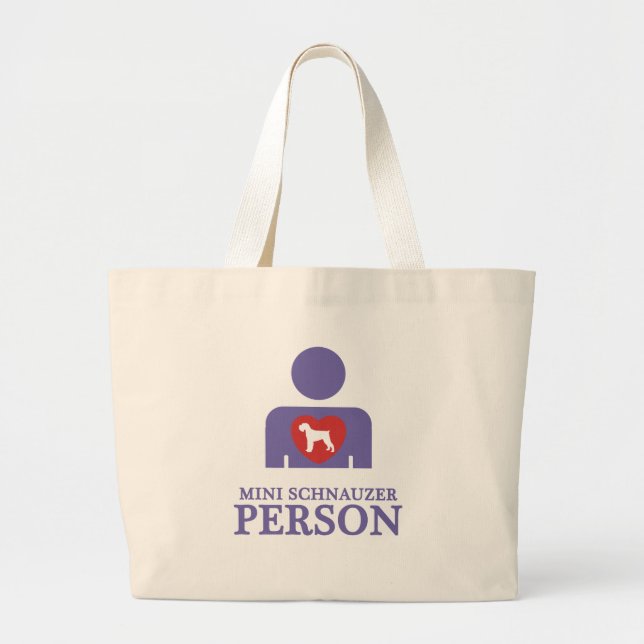 Bolsa Tote Grande Schnauzer diminuto (Frente)