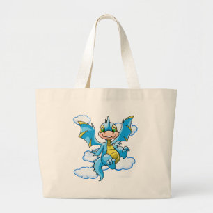 Bolsa Tote Grande Scorchio azul com sua cabeça nas nuvens