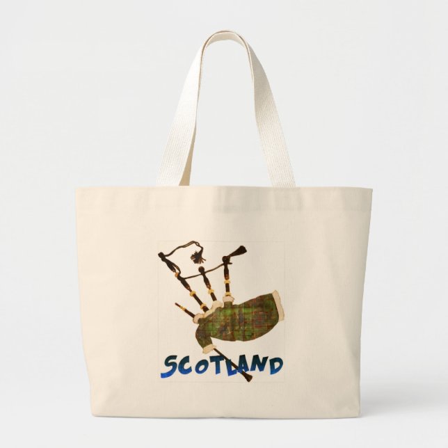 Bolsa Tote Grande Scotland Bagpipe (Frente)