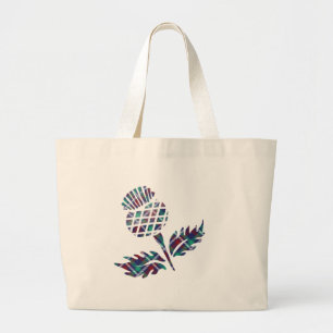 Bolsa Tote Grande Scotland Gifts Scottish Thistle Tartan Xadrez Gift