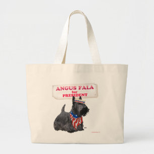 Bolsa Tote Grande Scottie Angus fala por Presidente