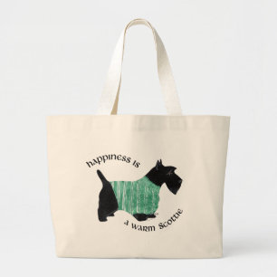 Bolsa Tote Grande Scottie com um Suéter Listrado Verde