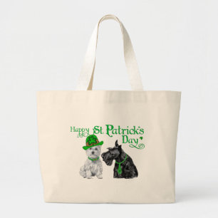 Bolsa Tote Grande Scottie & Westie Ruas. Dia do Paddy