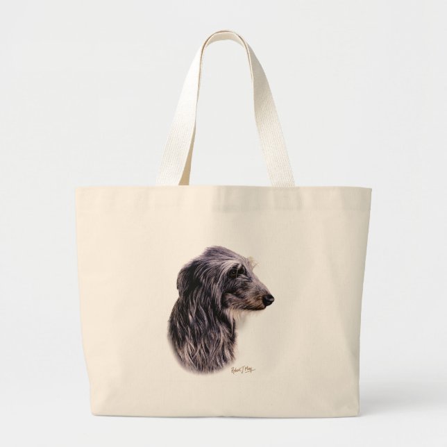 Bolsa Tote Grande Scottish Deerhound (Frente)