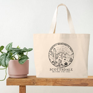 Bolsa Tote Grande Scottsdale Festa de solteira Bridesmaids Personali
