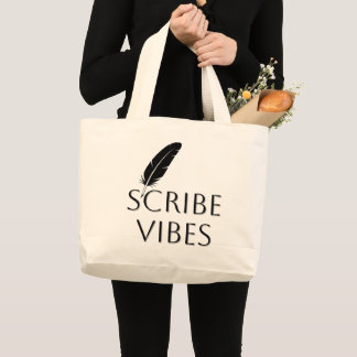 Bolsa Tote Grande Scribe Vibes Author Writer Poet 