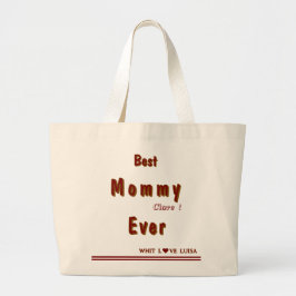Bolsa Tote Grande Script MOM MELHOR personalizado EVENTUAL 7
