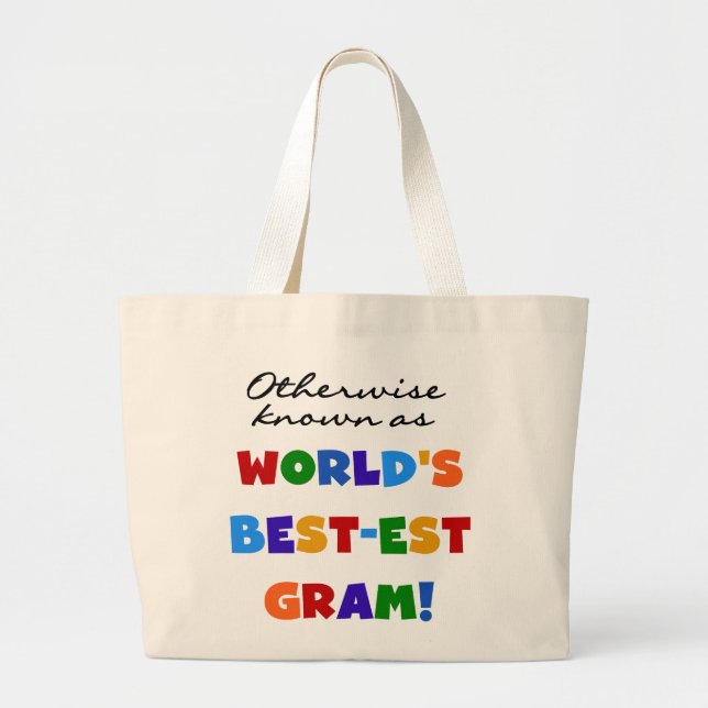 Bolsa Tote Grande Se não sabido como presentes do grama do (Frente)