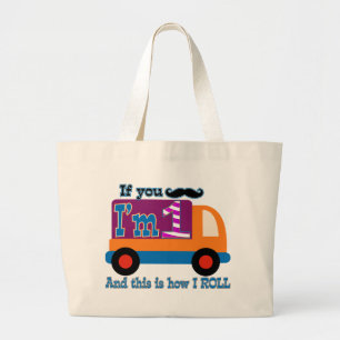 Bolsa Tote Grande Se você bigode eu sou um e é assim que eu rolo