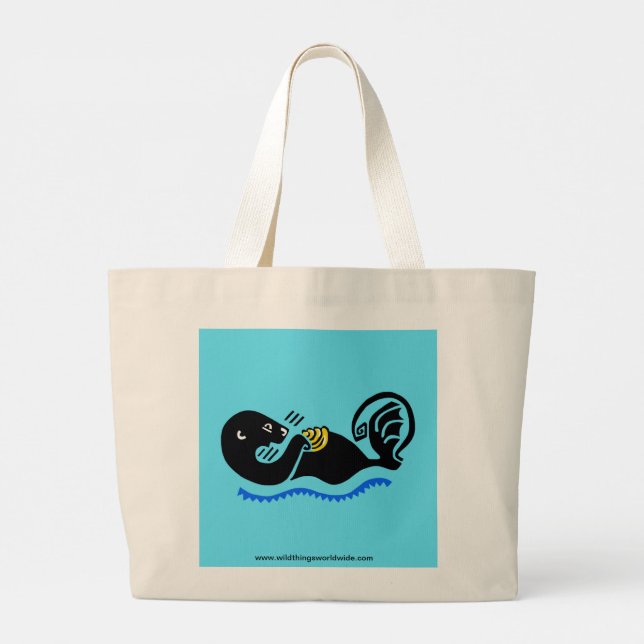 Bolsa Tote Grande Sea OTTER - Guerreiro da vida selvagem - Conservaç (Verso)