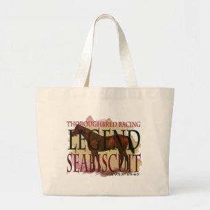 Bolsa Tote Grande Seabiscuit - legenda de competência do puro-sangue