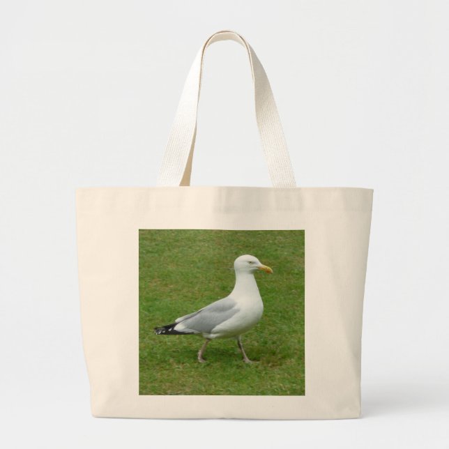 Bolsa Tote Grande Seagull caminhando no Parque (Frente)