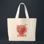 Bolsa Tote Grande Secret Lovers Taco and Fries Cartoon Slogan<br><div class="desc">A funny secret lovers taco and French fry cartoon art Mexican American food staple fast food combo humor taco with fry fast food combo humor slogan design deluxe carry all canvas tote bag. . Get a funny taco and fries totebag today.</div>