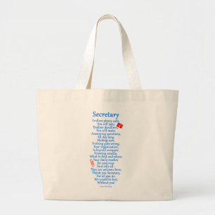 Bolsa Tote Grande Secretário Agradecimento Você
