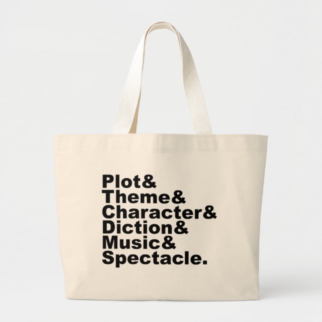 Bolsa Tote Grande Seis elementos de poética e drama de Aristóteles (Frente)