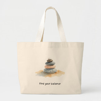 Bolsa Tote Grande Seixos Encontre Seu Equilíbrio