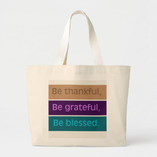 Bolsa Tote Grande 'Seja Grato' Moderno Color-Block 