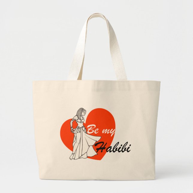 Bolsa Tote Grande Seja Meu Dançarino Habibi Belly (Frente)