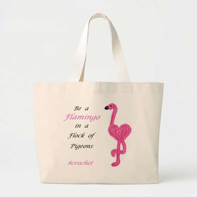 Bolsa Tote Grande Seja um Flamingo Tote Bag (Frente)