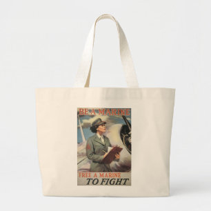 Bolsa Tote Grande Seja um fuzileiro - Liberte um fuzileiro para luta