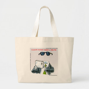 Bolsa Tote Grande Selfie Invisível Divertido