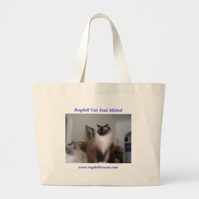 Bolsa Tote Grande Selo Mitted de Ragdoll (Frente)