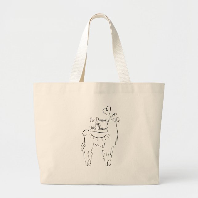 Bolsa Tote Grande Sem drama para este lama (Frente)