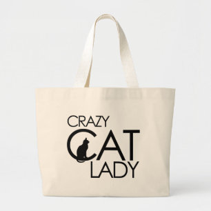 Bolsa Tote Grande Senhora de Gato Louca